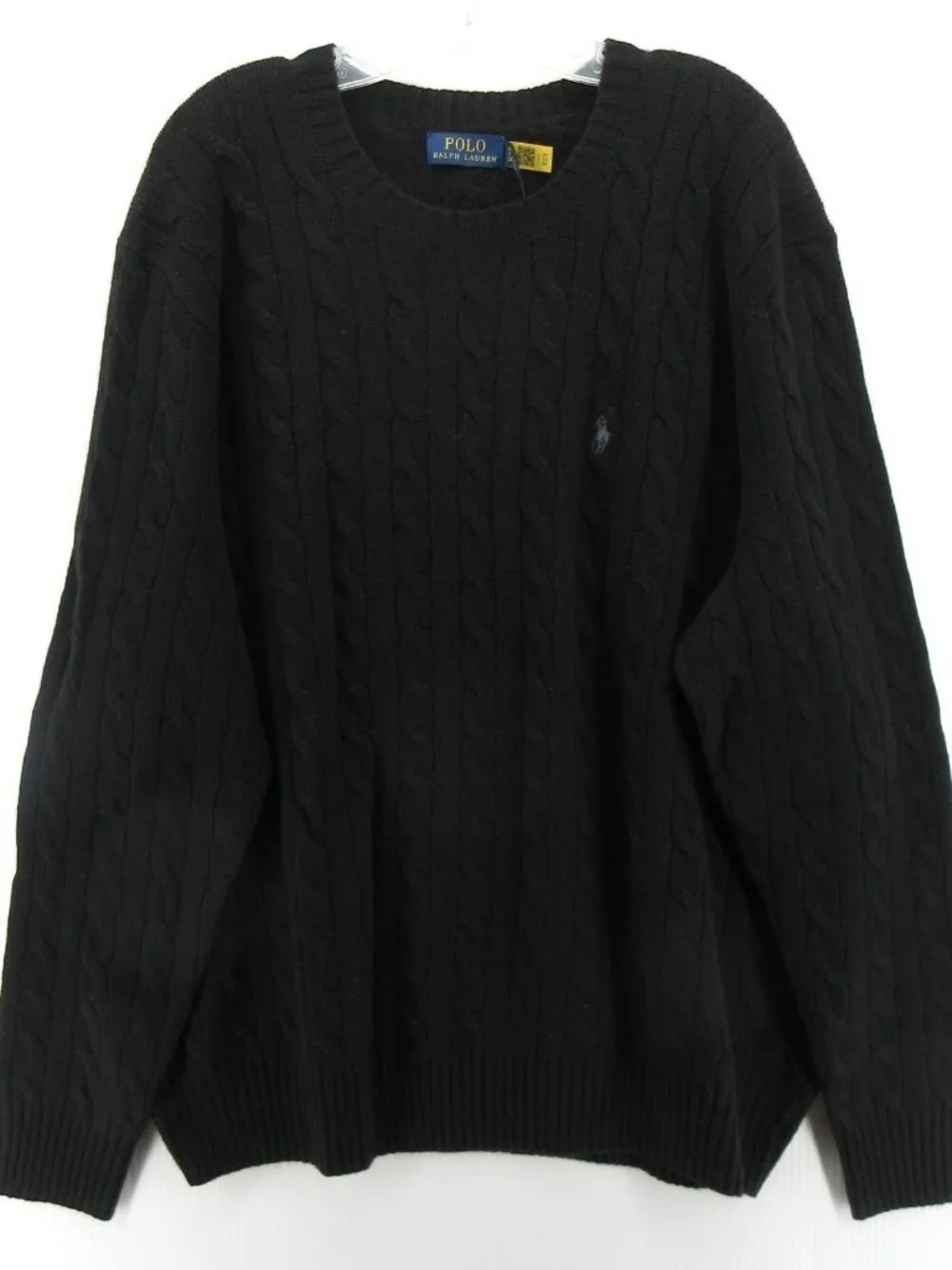 Polo Ralph Lauren Sweater 3XB Wool Cashmere Cable Knit Pony Crewneck